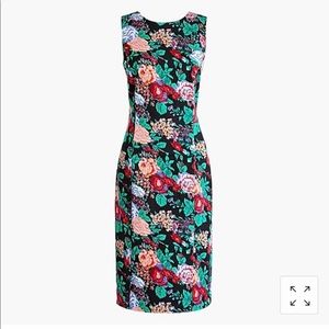 J. Crew Sleeveless Floral Sheath Dress